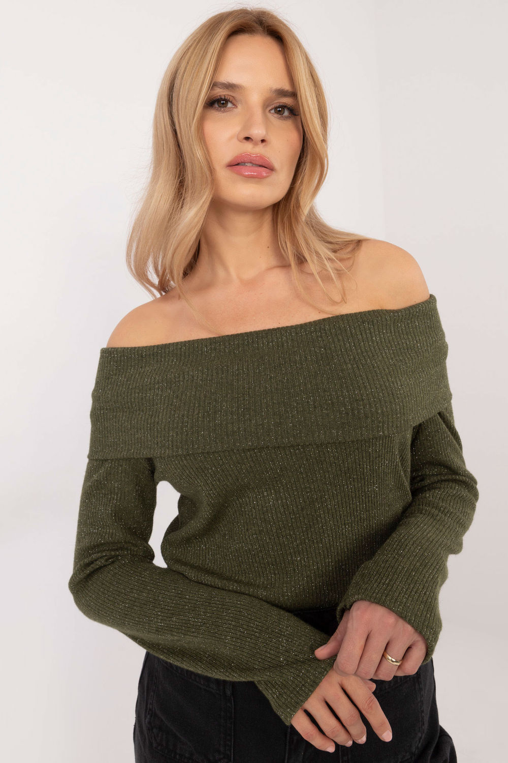 Pull femme Italy Moda Chandail Chandail — vert