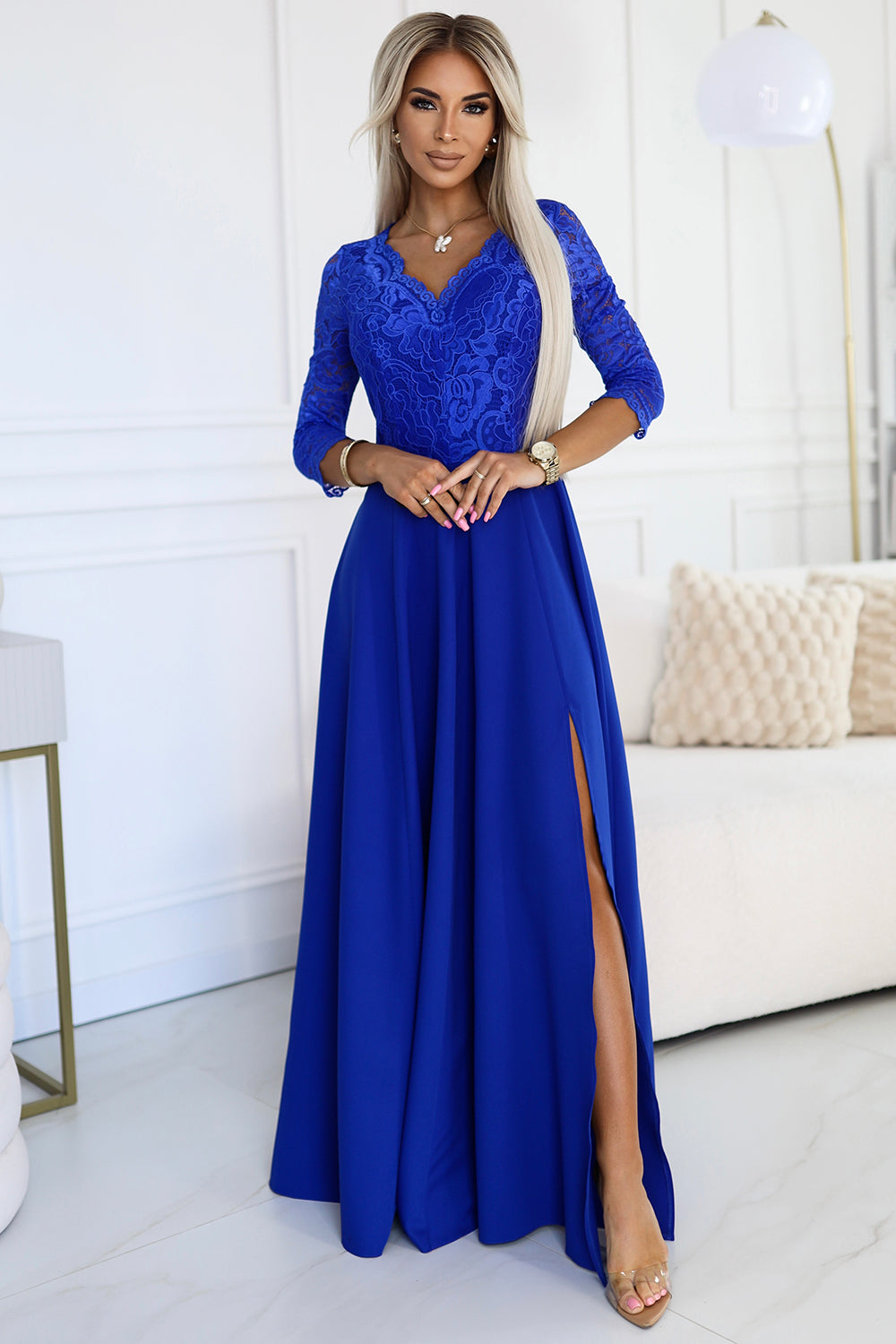 Robe femme Numoco Longue Longue — bleu