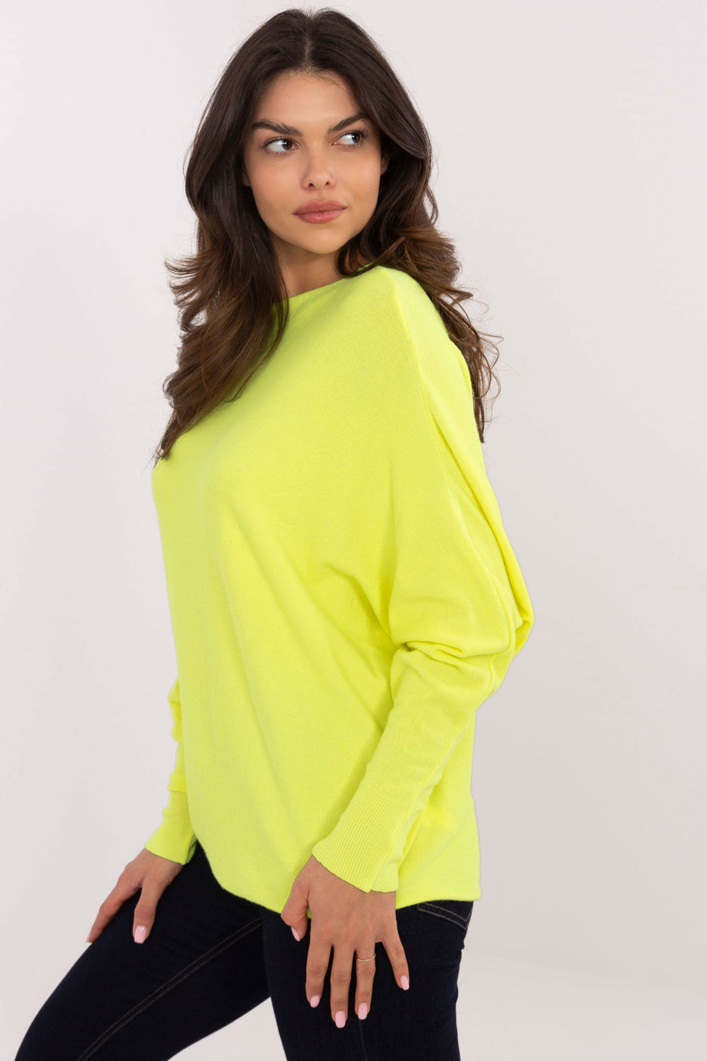 Pull femme Italy Moda Chandail Chandail — jaune