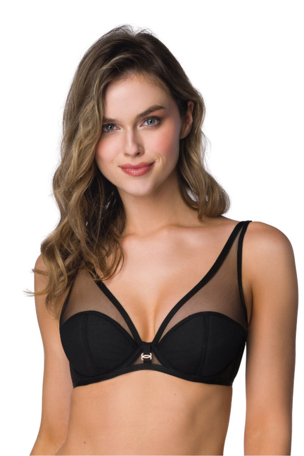 Soutien-gorge push-up femme Mat — noir