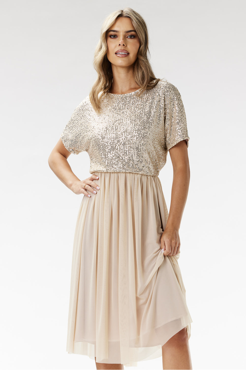 Robe femme awama De Soirée De — beige