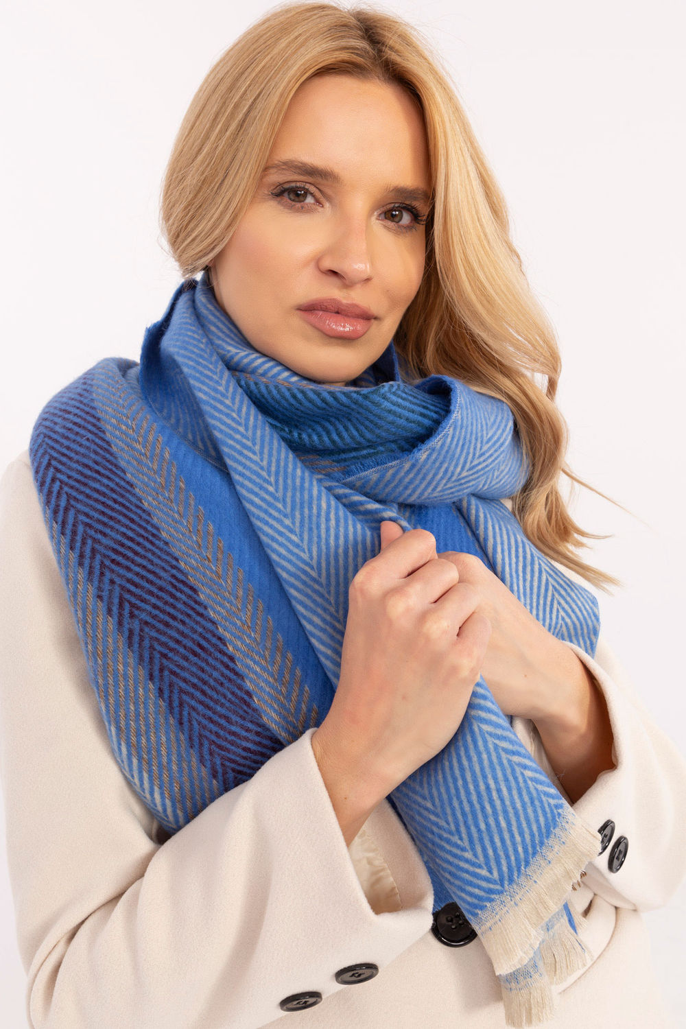Châle femme AT — bleu