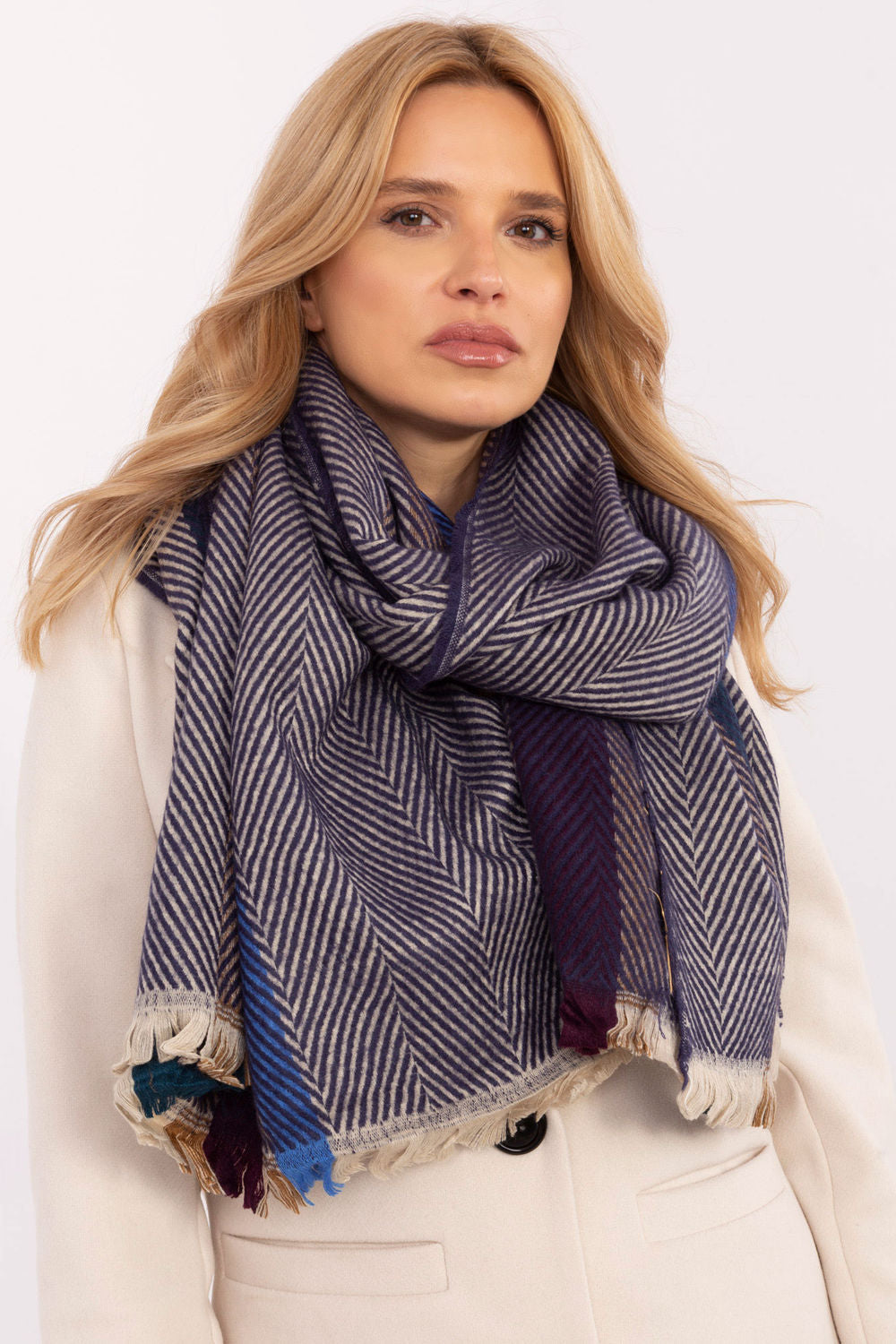 Châle femme AT — bleu marine