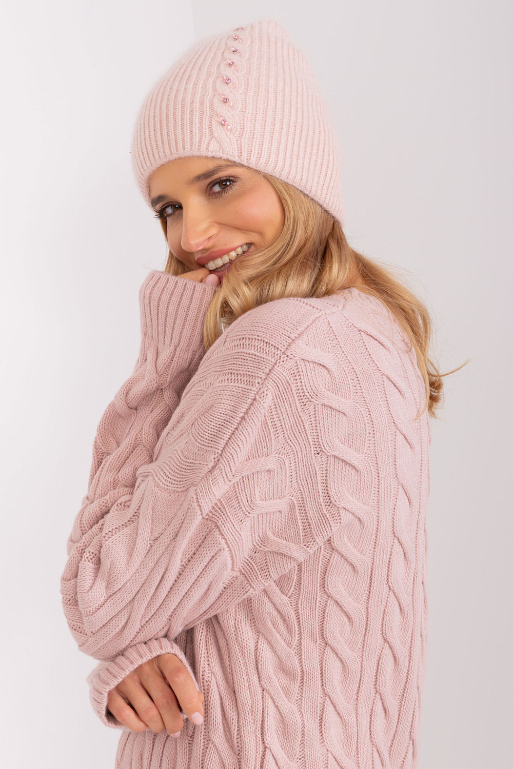 Bonnet femme AT — rosé