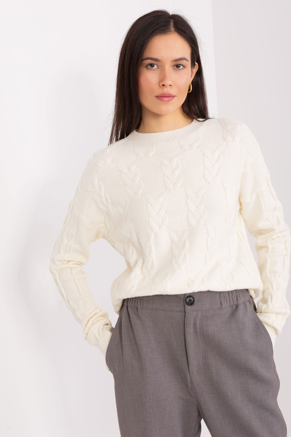 Pull femme AT Chandail Chandail — beige