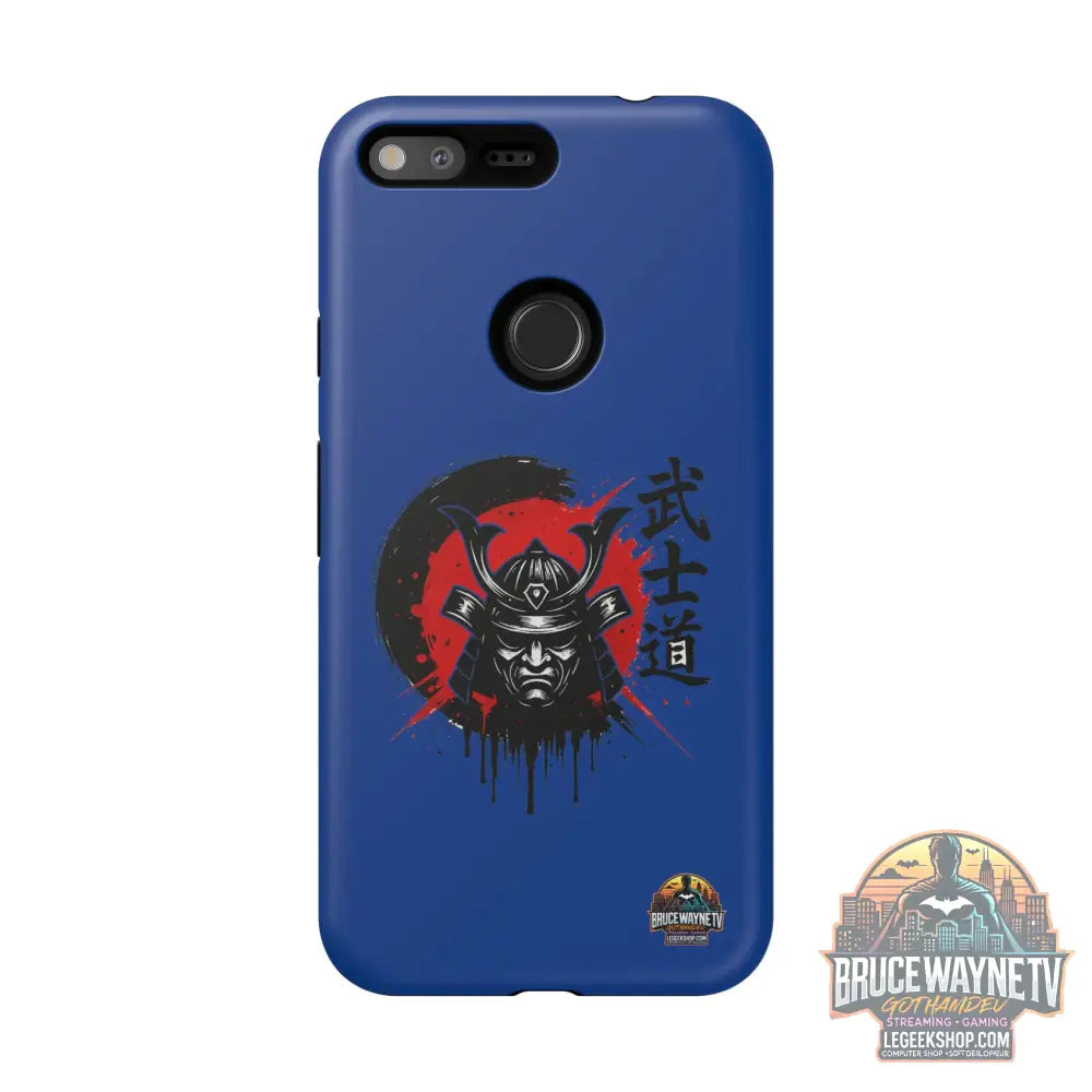 📱 samurai phone case Bleue foncé – coque renforcée Pixel & Galaxy 📱 - Google Pixel XL / Matte - Phone Case