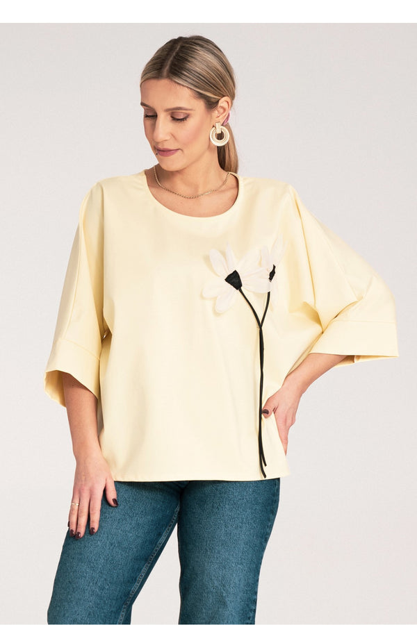 Blouse femme Figl Chemisier Chemisier — jaune