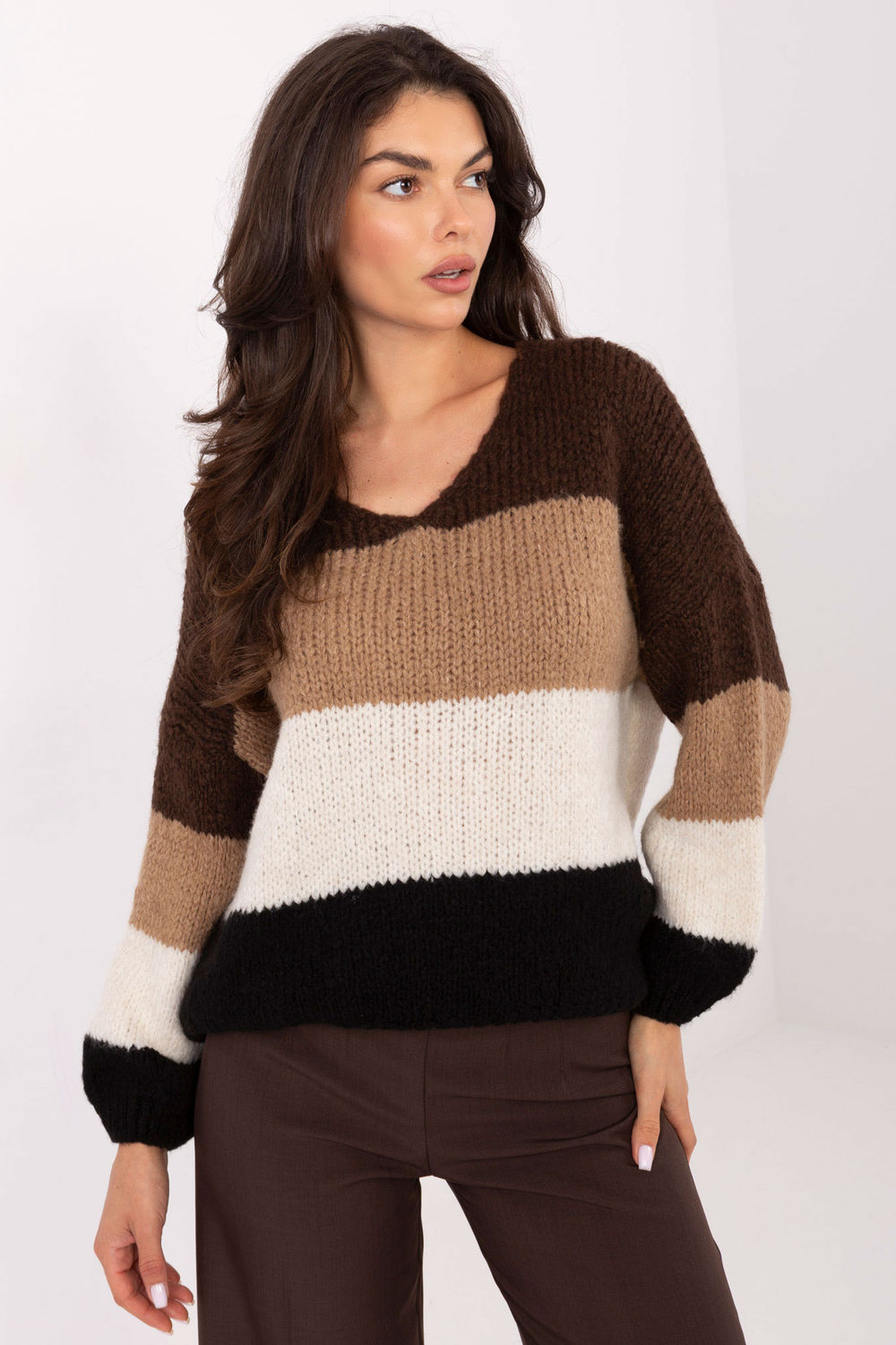 Pull femme Rue Paris Chandail Chandail — brun