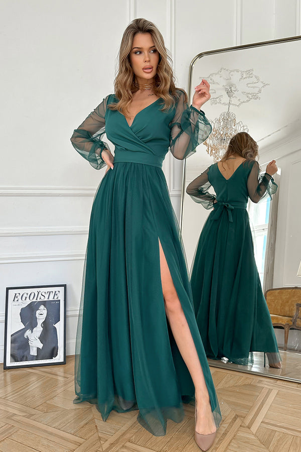 Robe femme Bicotone Longue Longue — vert