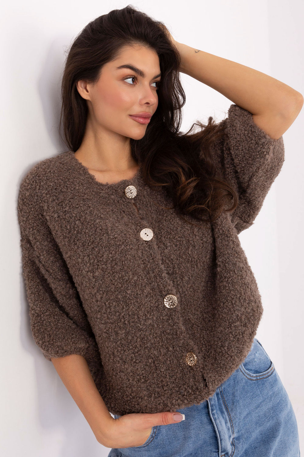 Cardigan femme Italy Moda — beige
