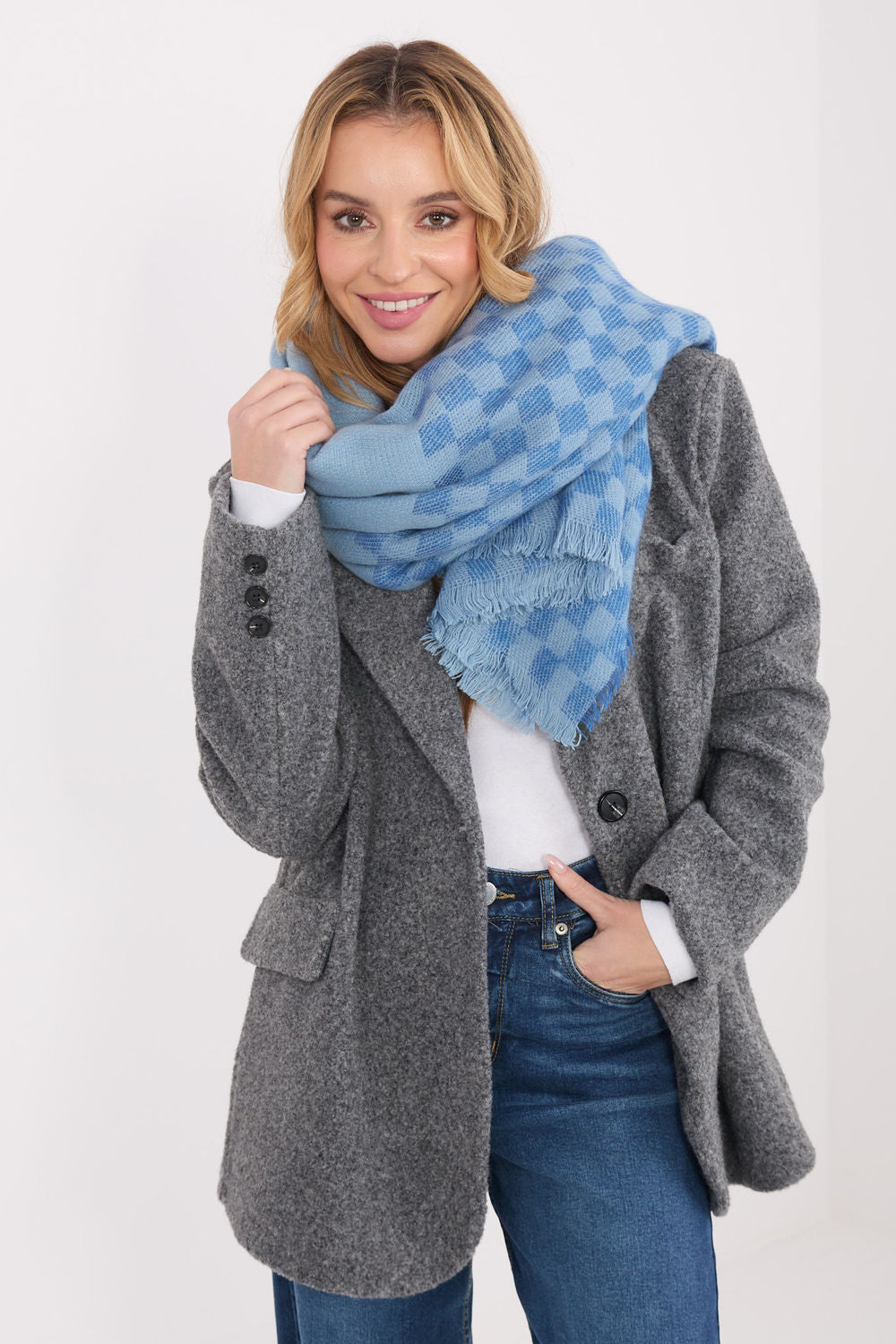 Châle femme AT — bleu