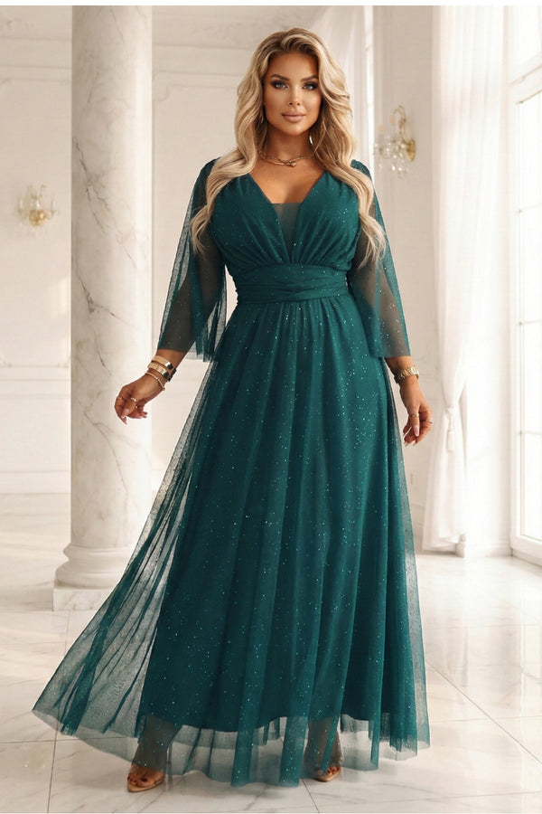 Robe femme Numoco Longue Longue — vert