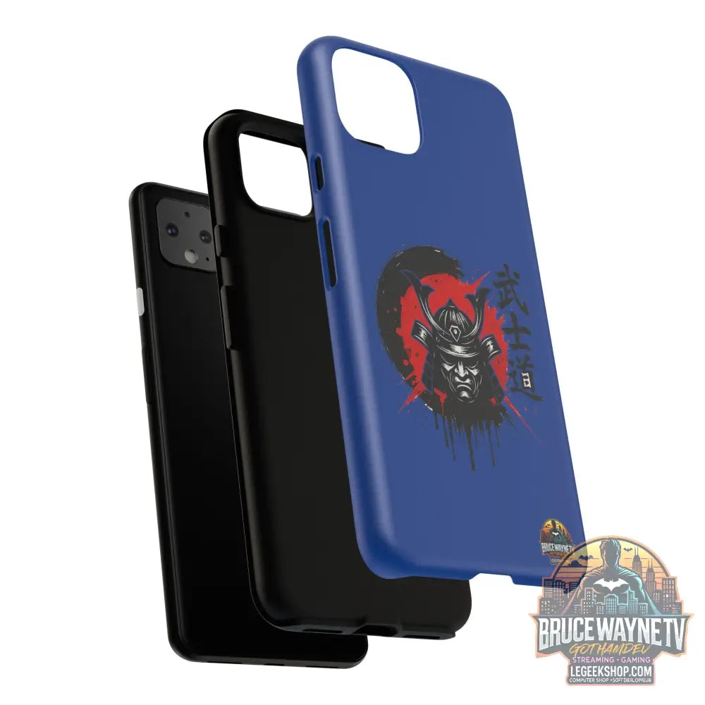 📱 samurai phone case Bleue foncé – coque renforcée Pixel & Galaxy 📱 - Phone Case