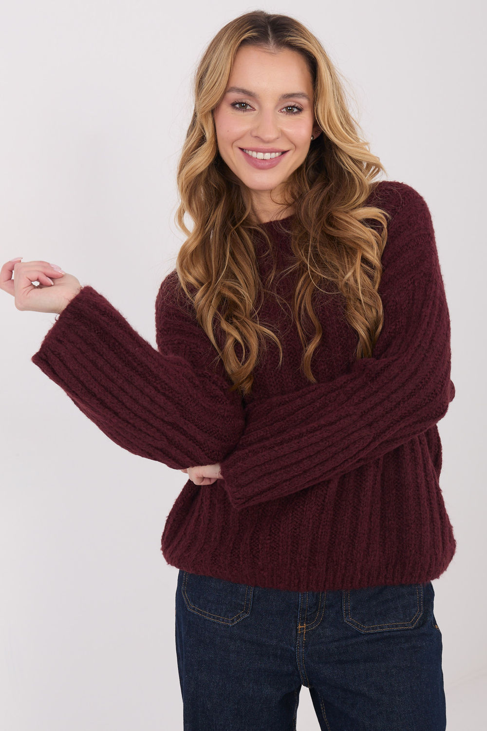 Pull femme Italy Moda Chandail Chandail — rouge