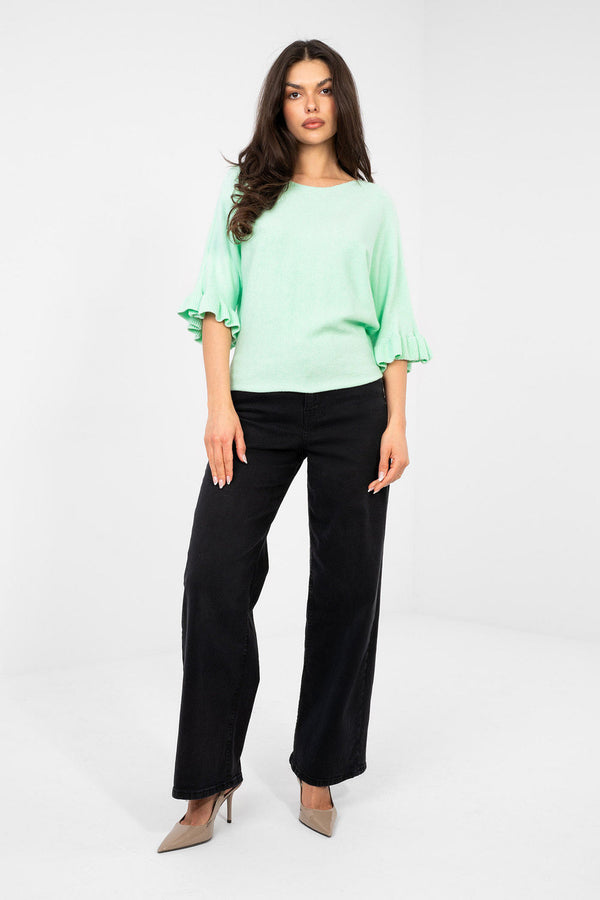Pull femme Italy Moda Chandail Chandail — vert