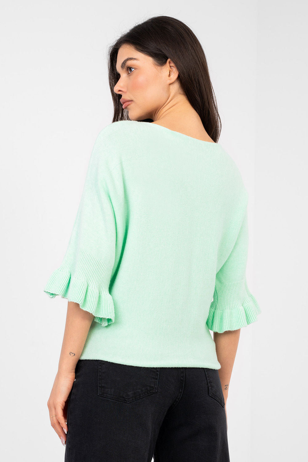 Pull femme Italy Moda Chandail Chandail — vert