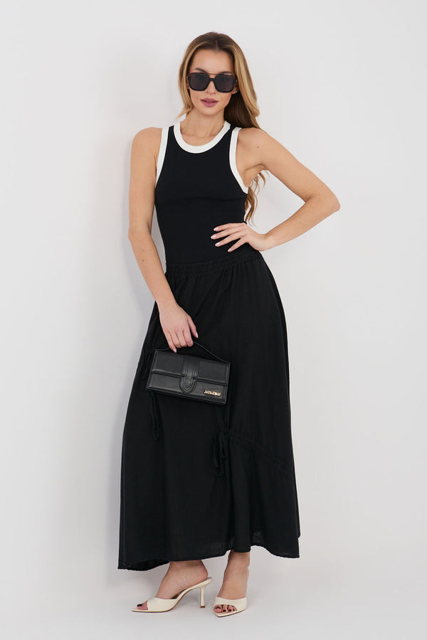 Jupe femme Italy Moda Longue Longue — noir