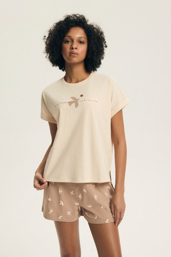 Pyjama femme Henderson — beige