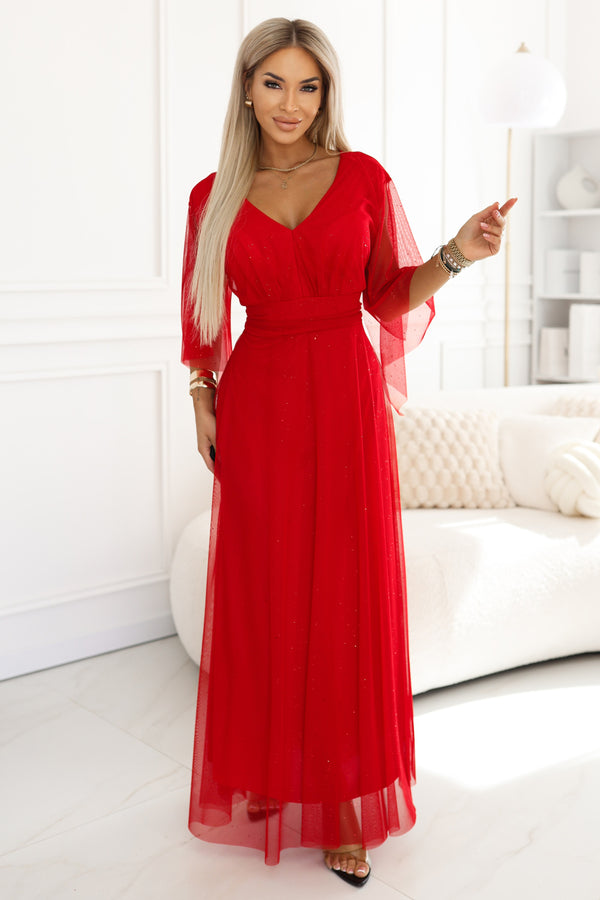 Robe femme Numoco Longue Longue — rouge