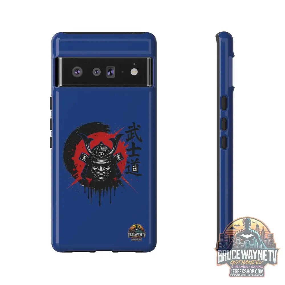 📱 samurai phone case Bleue foncé – coque renforcée Pixel & Galaxy 📱 - Phone Case