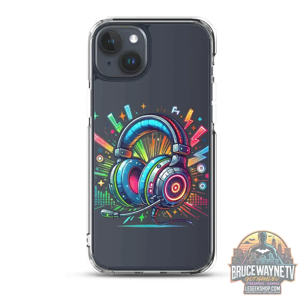 Coque iPhone® Design Gamer Casque Coloré - Legeekshop - Legeekshop