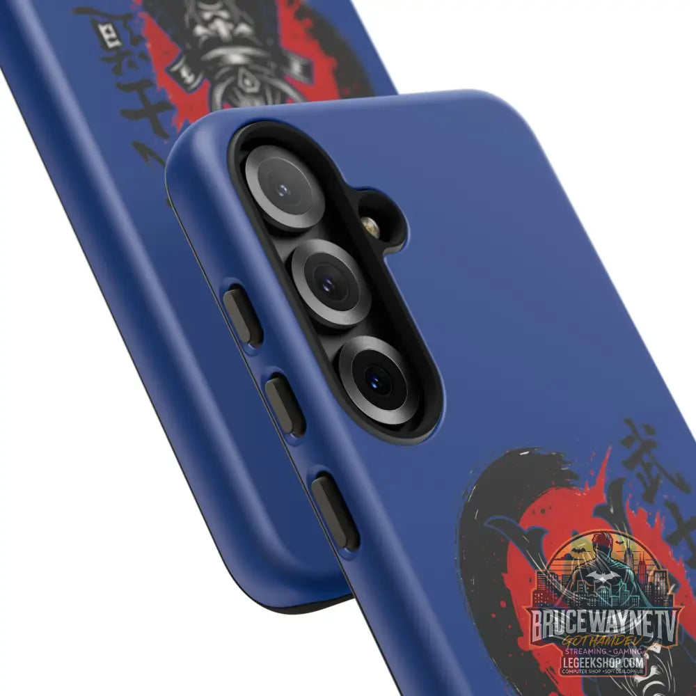 📱 samurai phone case Bleue foncé – coque renforcée Pixel & Galaxy 📱 - Phone Case
