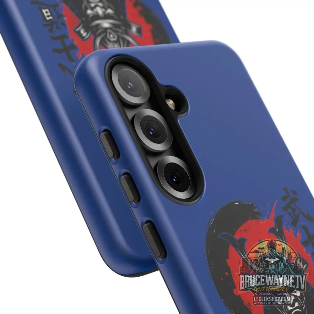 📱 samurai phone case Bleue foncé – coque renforcée Pixel & Galaxy 📱 - Phone Case
