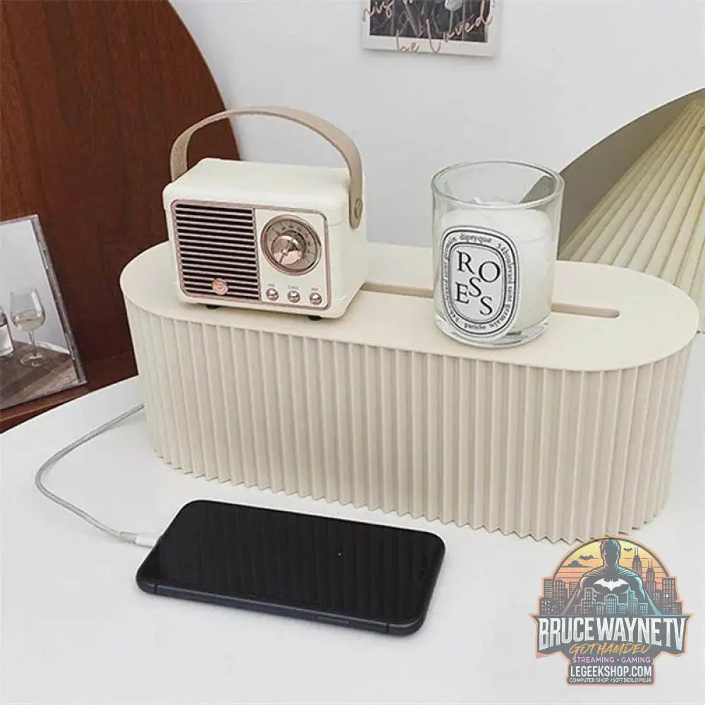 🔌 Boîte de Rangement Câbles & Prises – Design Nordique | Organisateur de Bureau et Maison - Legeekshop