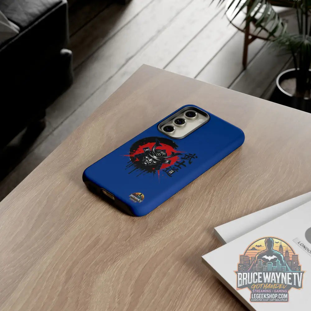📱 samurai phone case Bleue foncé – coque renforcée Pixel & Galaxy 📱 - Phone Case