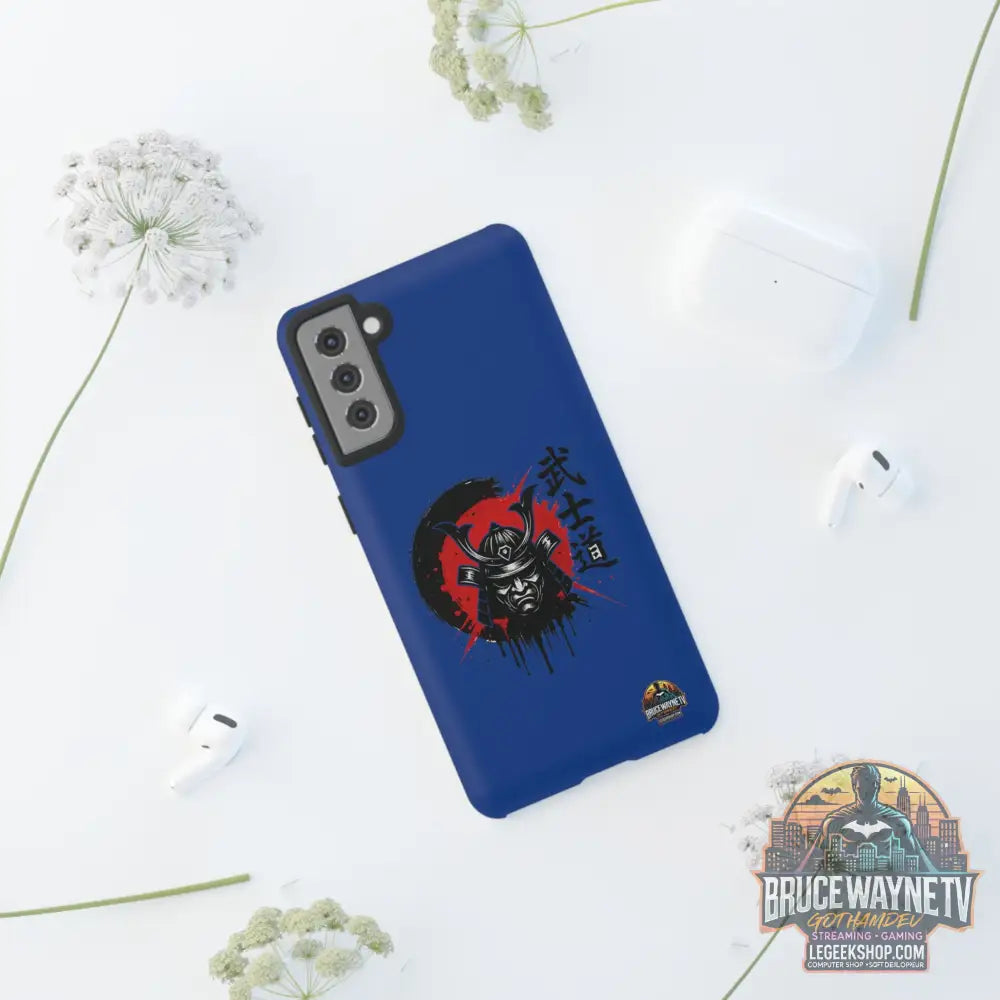 📱 samurai phone case Bleue foncé – coque renforcée Pixel & Galaxy 📱 - Phone Case