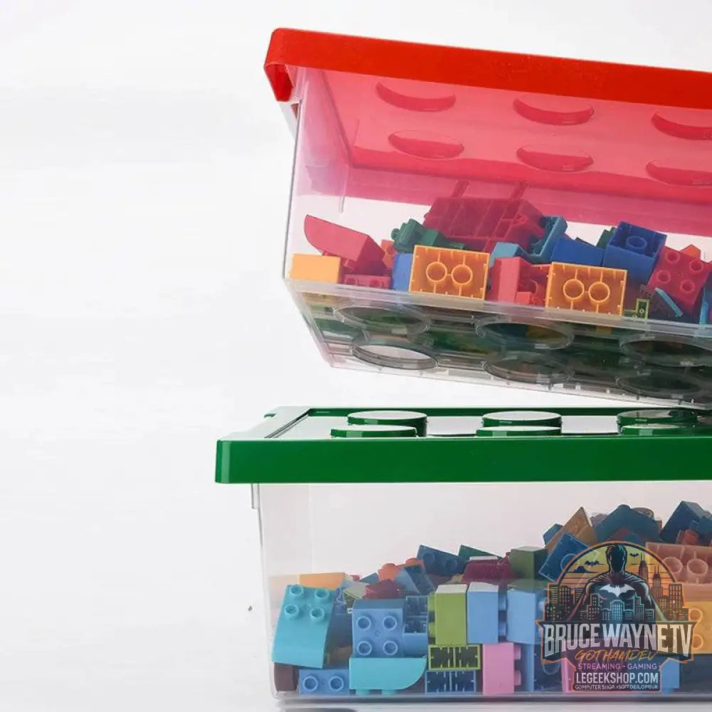 🧸 Boîte de Rangement Empilable – Organisateur Blocs de Construction & Jouets | Taille S ou L - Legeekshop