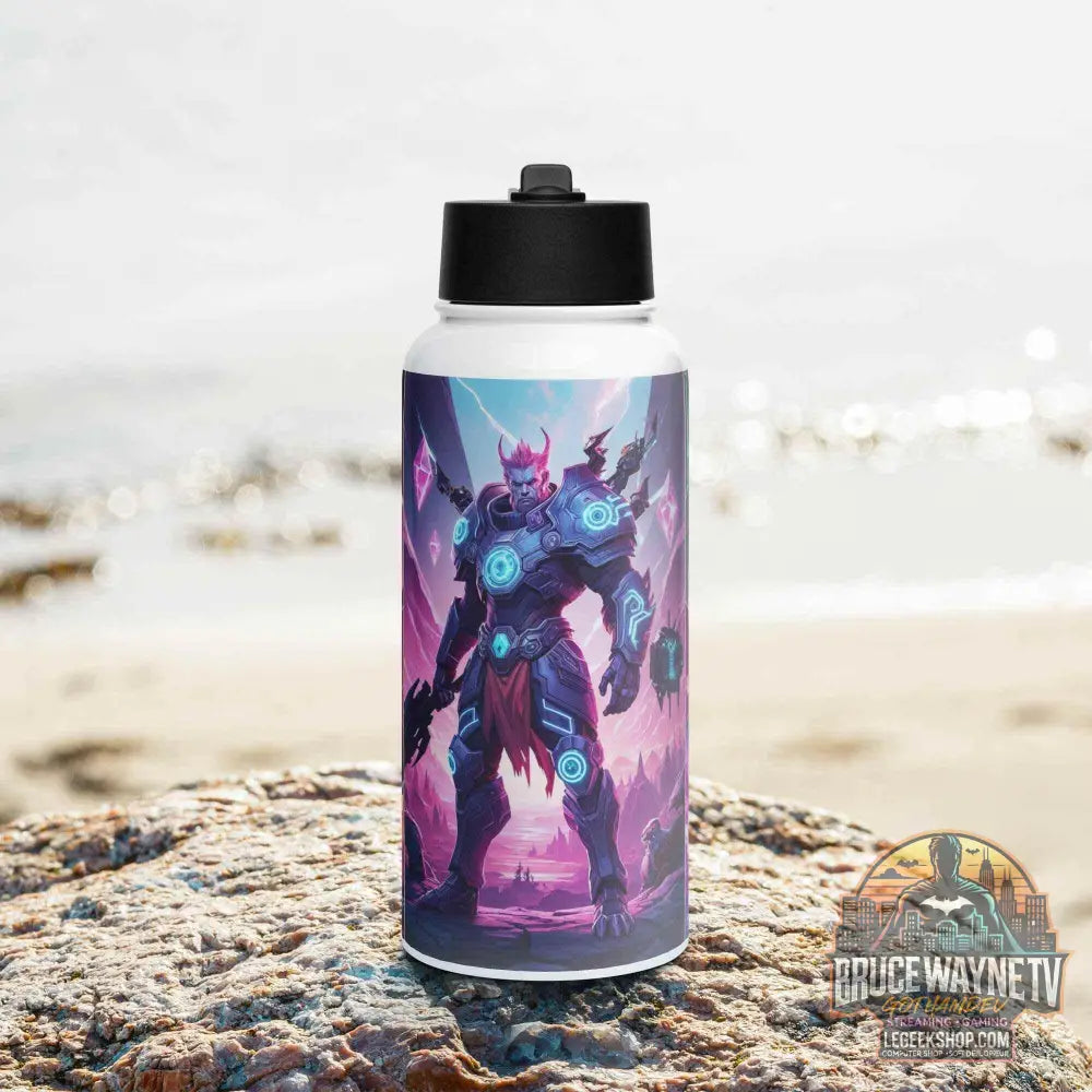 Bouteille d'Eau en Acier Inoxydable avec Paille - 950ml, Néo-Gardiens - Legeekshop