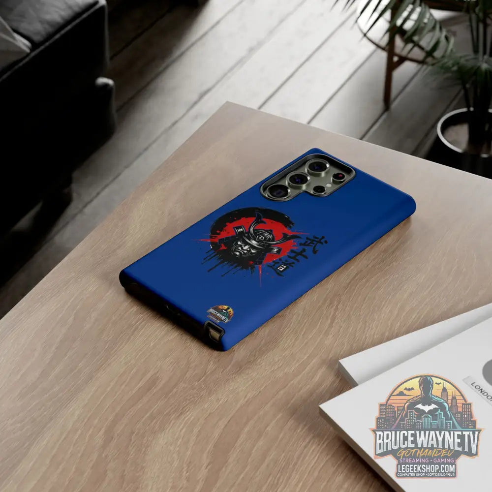 📱 samurai phone case Bleue foncé – coque renforcée Pixel & Galaxy 📱 - Phone Case