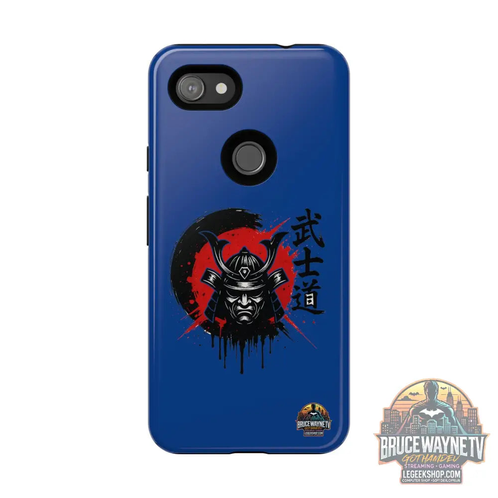 📱 samurai phone case Bleue foncé – coque renforcée Pixel & Galaxy 📱 - Google Pixel 3a XL / Glossy - Phone Case