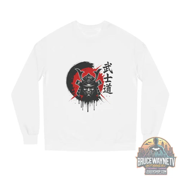 🎮 Samurai Warrior Sweatshirt Unisexe Col Rond 🎮 - White / S - Sweatshirt