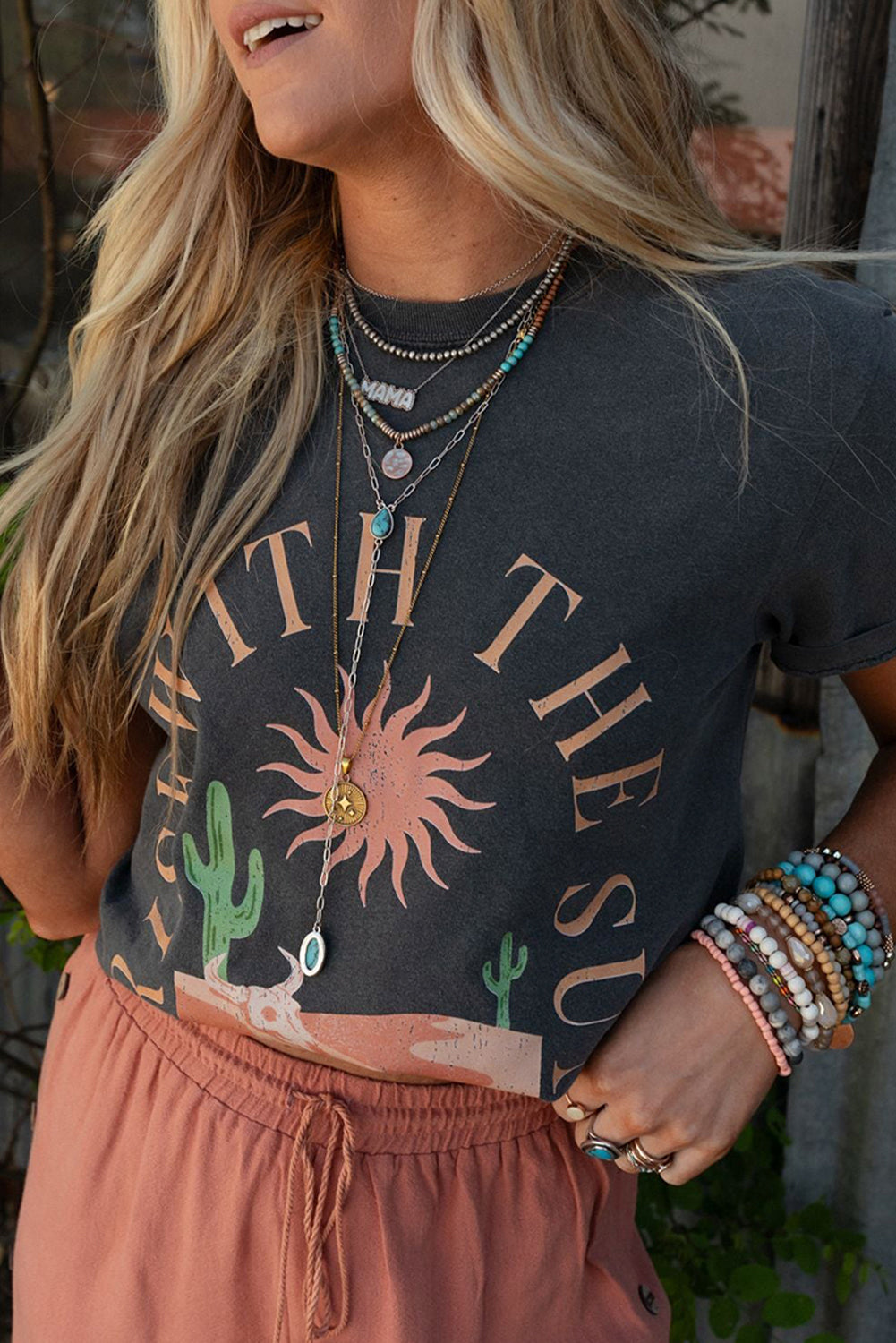 Dark Grey RISE WITH — Tops/Tops & Tees, vue 6, LeGeekShop