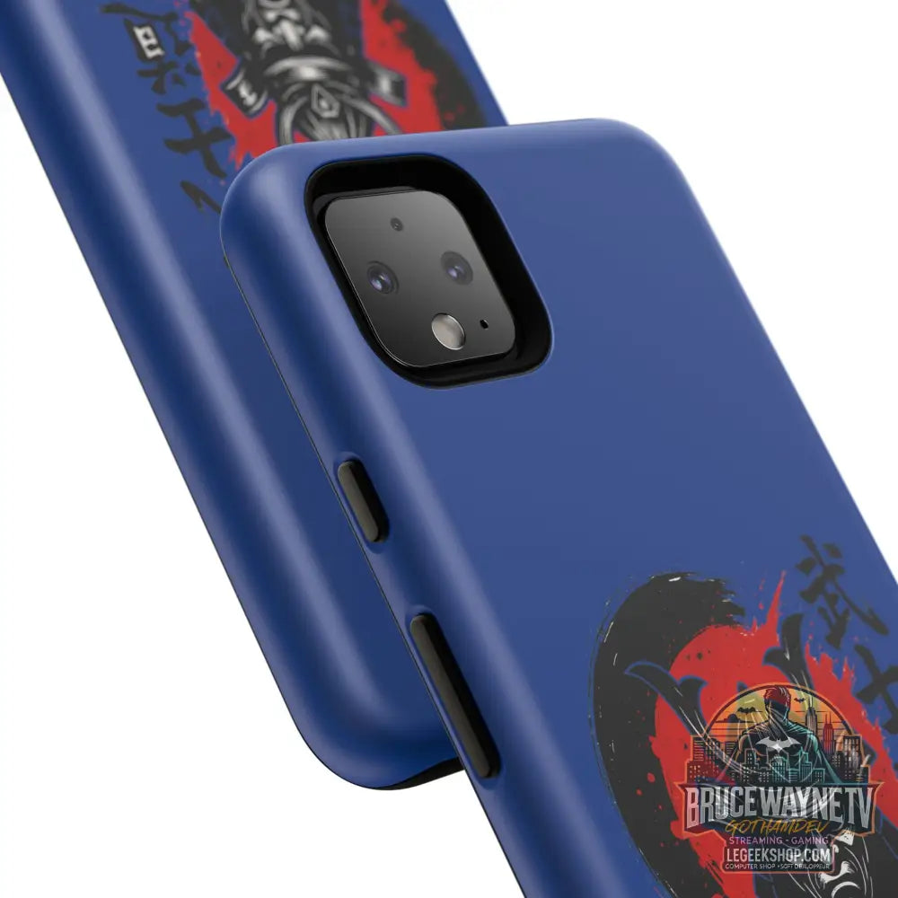 📱 samurai phone case Bleue foncé – coque renforcée Pixel & Galaxy 📱 - Phone Case