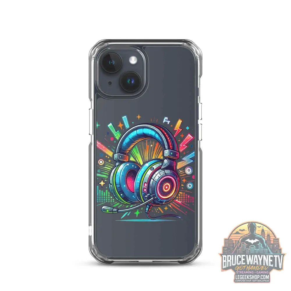 Coque iPhone® Design Gamer Casque Coloré - Legeekshop - Legeekshop