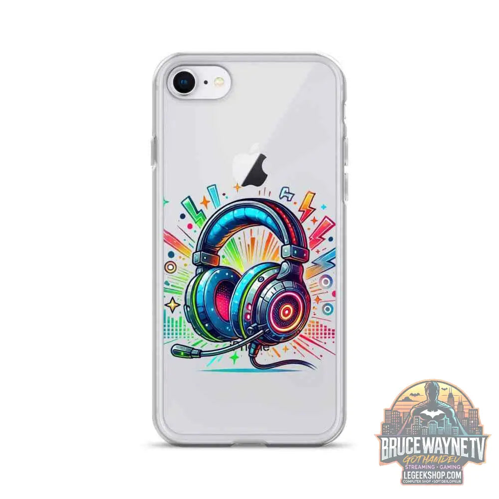 Coque iPhone® Design Gamer Casque Coloré - Legeekshop - Legeekshop