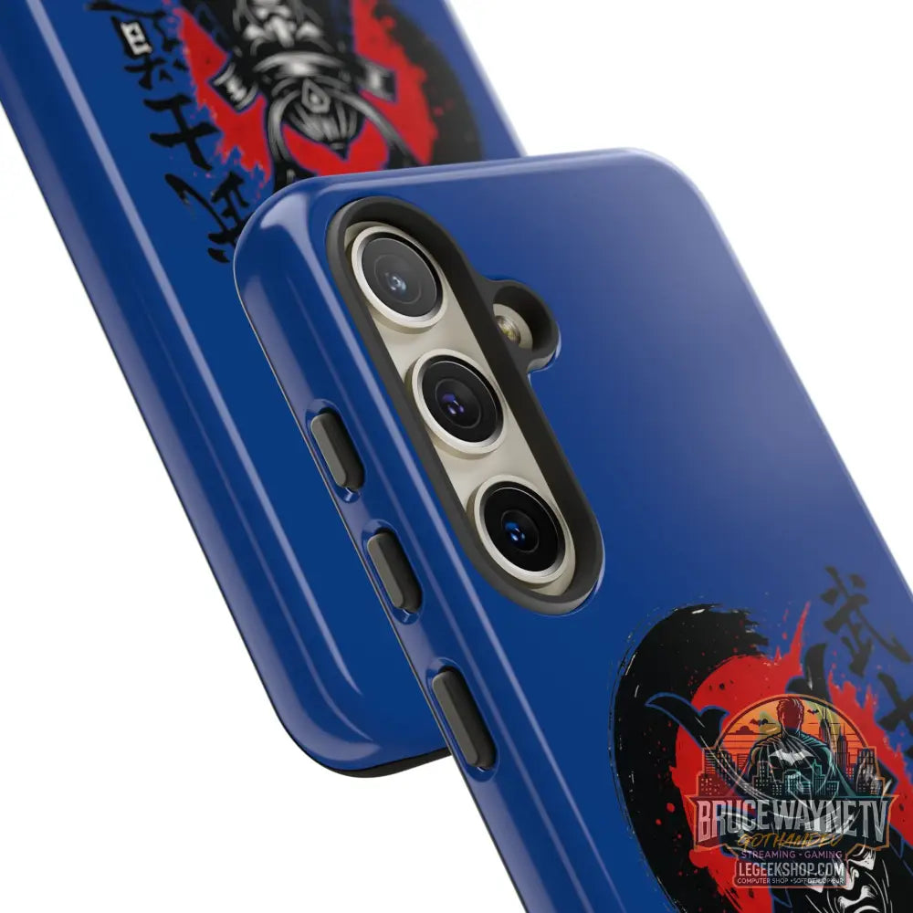 📱 samurai phone case Bleue foncé – coque renforcée Pixel & Galaxy 📱 - Phone Case