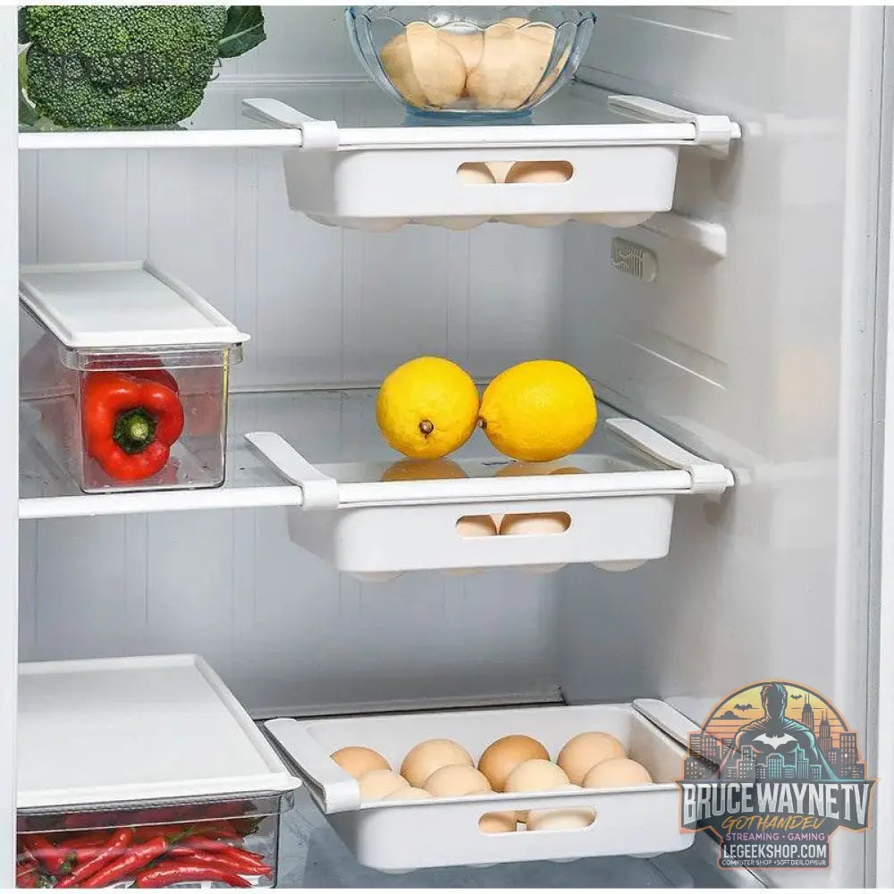 🥚 Boîte de Rangement d'Œufs Coulissante à 3 Couches – Style Échelle | Grande Capacité Réfrigérateur - Legeekshop