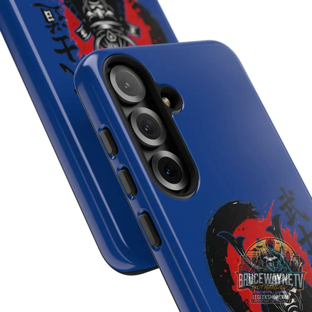 📱 samurai phone case Bleue foncé – coque renforcée Pixel & Galaxy 📱 - Phone Case