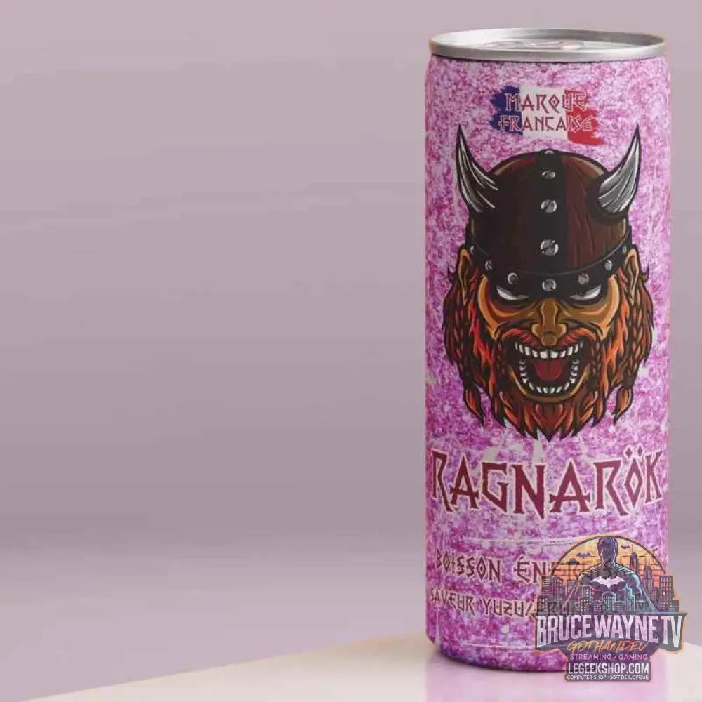 Ragnarök Energy Drink Saveur Yuzu/Fruit du Dragon - Pack de 24 Canettes et à l'Unité - Legeekshop