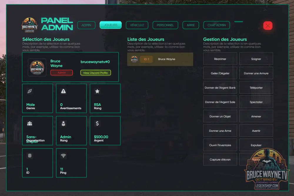 Base Serveur FiveM Fran — Base FiveM, vue 16, LeGeekShop