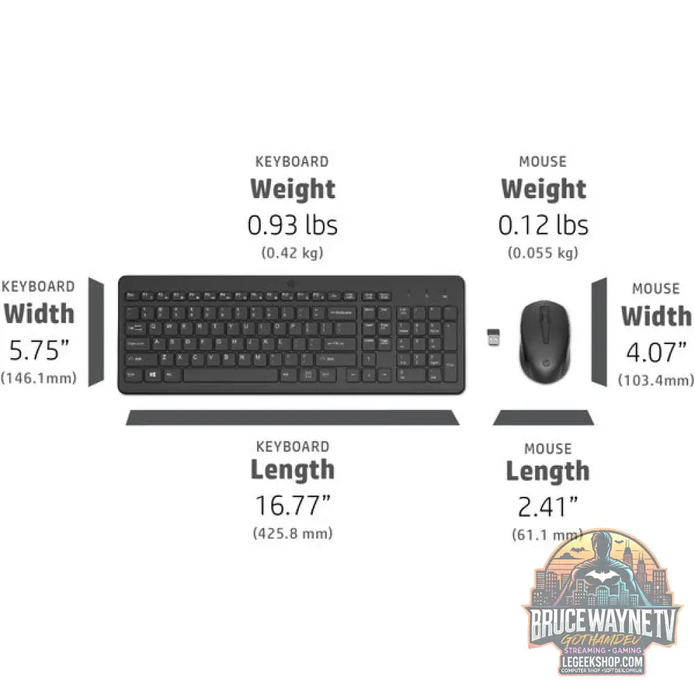 330 Wireless-Maus und -Tastatur - HP - vue 3