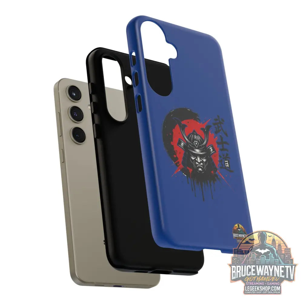 📱 samurai phone case Bleue foncé – coque renforcée Pixel & Galaxy 📱 - Phone Case