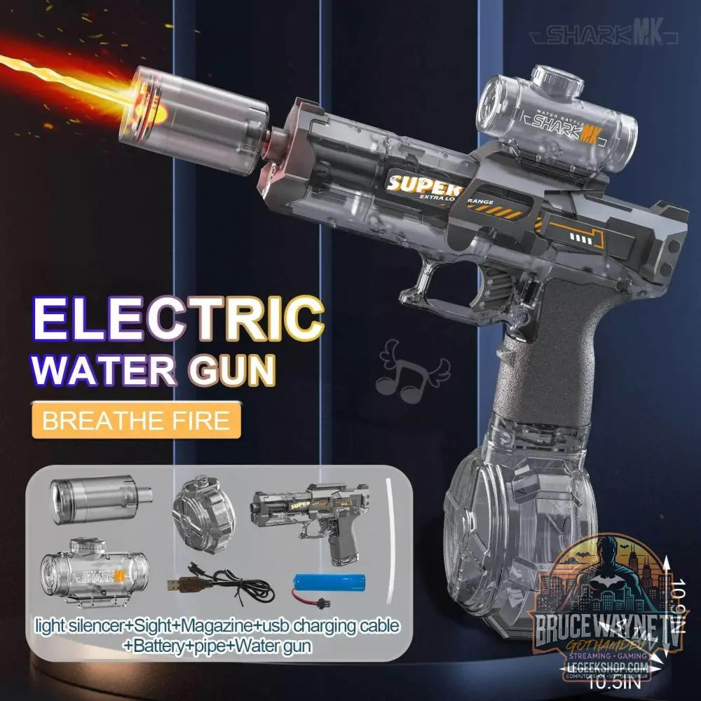 🔫 Pistolet à eau électrique haute pression – Rafales automatiques & LED - Legeekshop