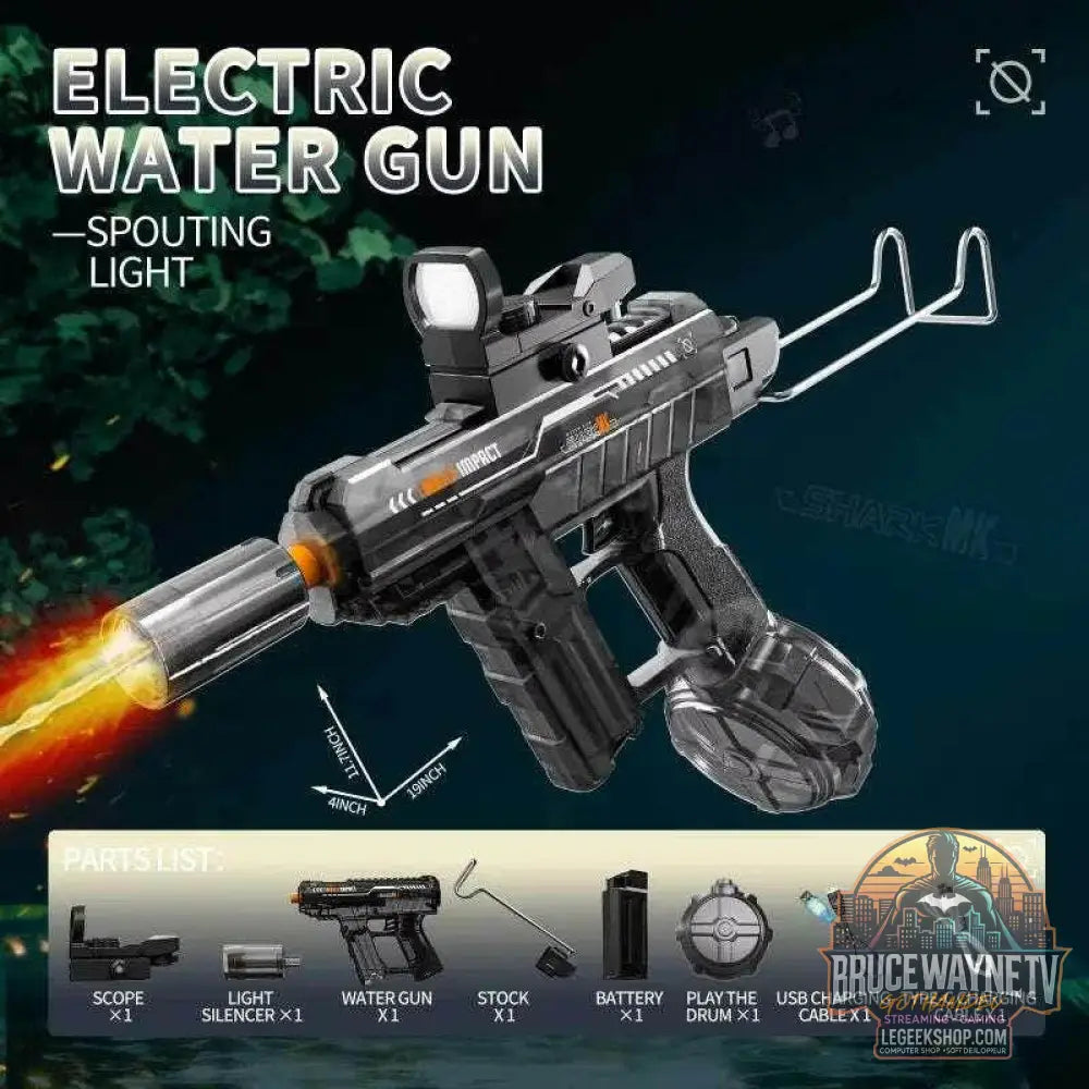 🔫 Pistolet à eau électrique haute pression – Rafales automatiques & LED - Legeekshop
