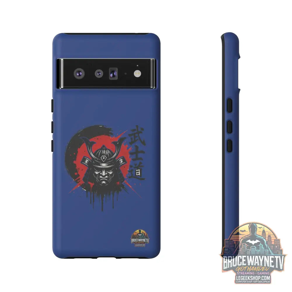 📱 samurai phone case Bleue foncé – coque renforcée Pixel & Galaxy 📱 - Phone Case