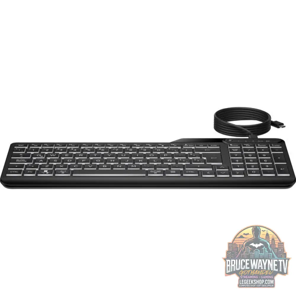 400 Backlit Wired Keyboard - HP - vue 2